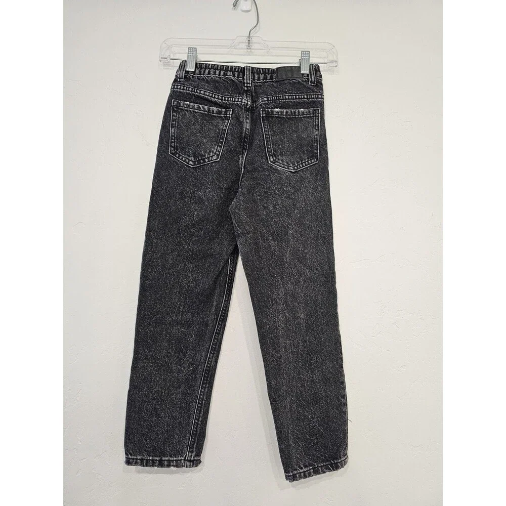 Zara Kids Black Demin Distressed Jeans Size 9 - Picture 3 of 6